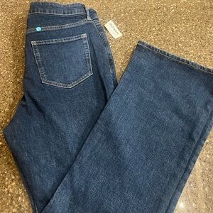 Old Navy Dark Blue Flare Leg Jeans Size 14 Y2K Extra High Rise Trendy Boho Hippy